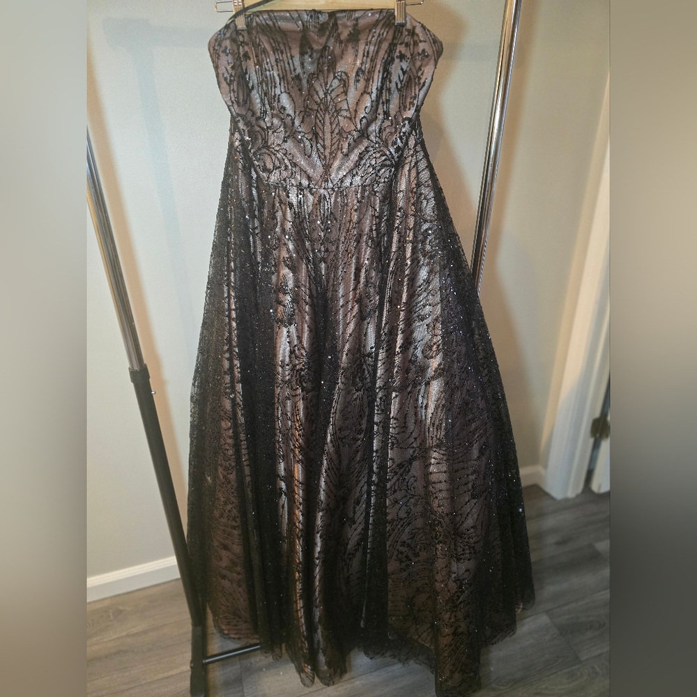 ZAPAKA black tulle prom dress